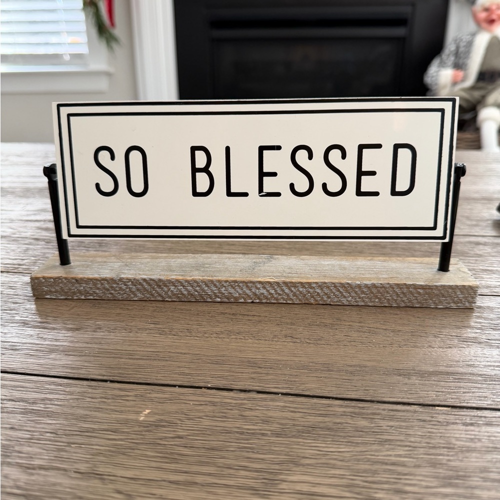 Decorative 'So Blessed' Sign